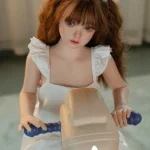 flat chested sex doll life size silicone mini love doll