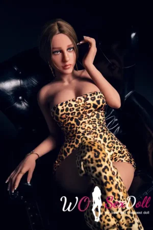 150cm 4ft9 TPE Rounded Bust Brown Hair Sex Doll #AB27 Head