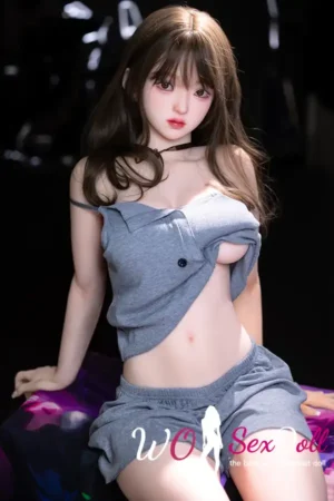 157cm 5ft1 TPE Vibrant Girl Chubby Breast Raven Hair Sex Doll #231 Head