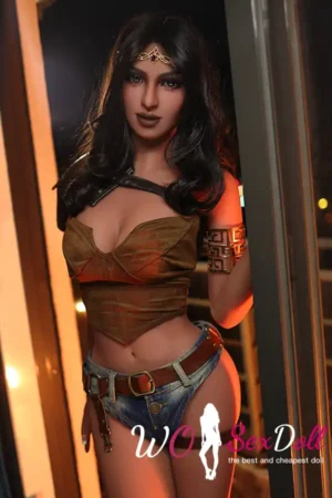 158cm 5ft2 TPE Small Breast Slim Body Black Hair Sex Doll #A9 Head
