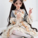 Anime Lolita Style Mini Sex Doll with Black Hair
