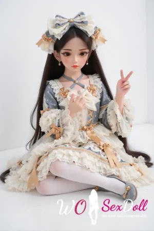 Anime Lolita Style Mini Sex Doll with Black Hair