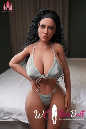 141cm 4ft6 TPE Huge Breast Ample Body Raven Hair Sex Doll #DC43 Head