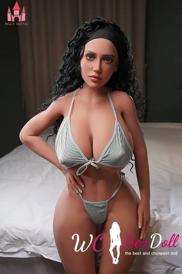 141cm 4ft6 TPE Huge Breast Ample Body Raven Hair Sex Doll #DC43 Head