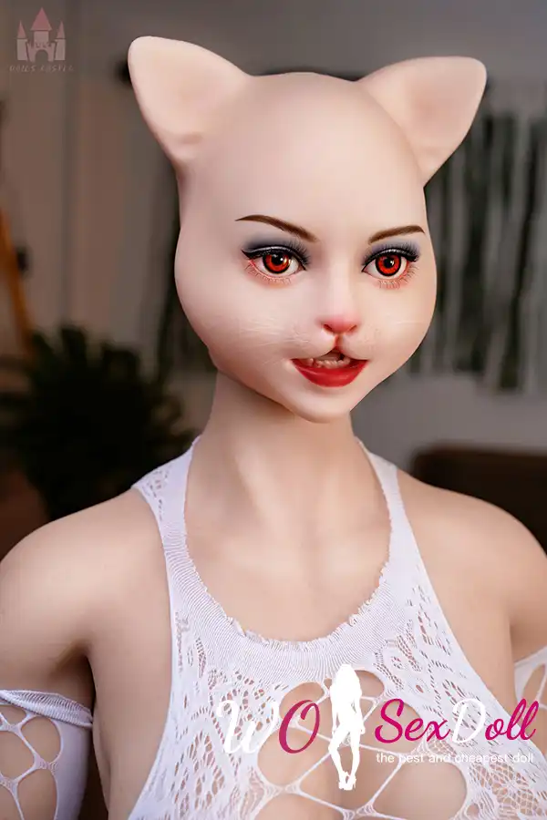 142cm 4ft7 Silicone Furry Fantasy Busty Slim Waist Plush Hips Sex Doll #SZ2 Head