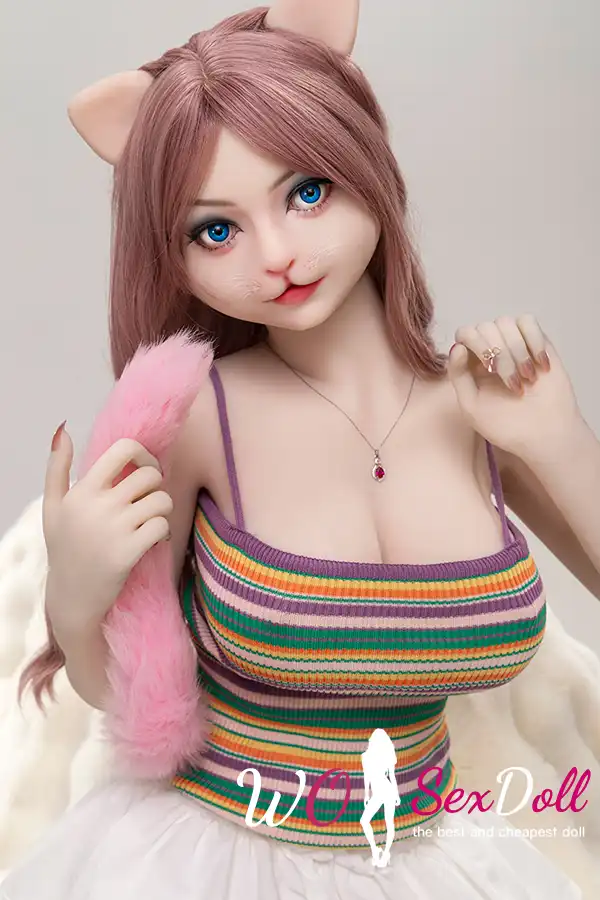156cm 5ft2 Silicone Fline Prince Furry Eared Chubby Chest Sex Doll #SC1 Head
