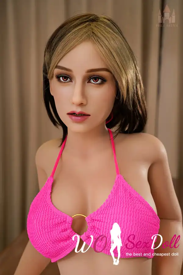 158cm 5ft2 Silicone Ample Bust Lean Body Narrow Waist Sex Doll #S14 Head