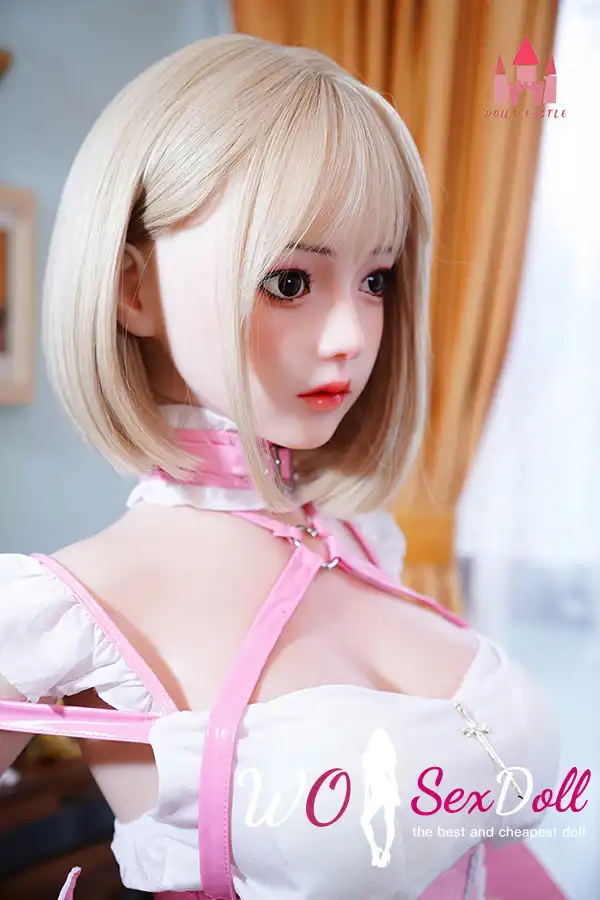 158cm 5ft2 Silicone Large Breast Toned Body Golden Hair Sex Doll #S18 Head