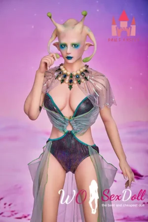 166cm 5ft4 TPE Alien Queen D Cup Chest Tiny Waist Sex Doll #A2 Head with 4 Antenna