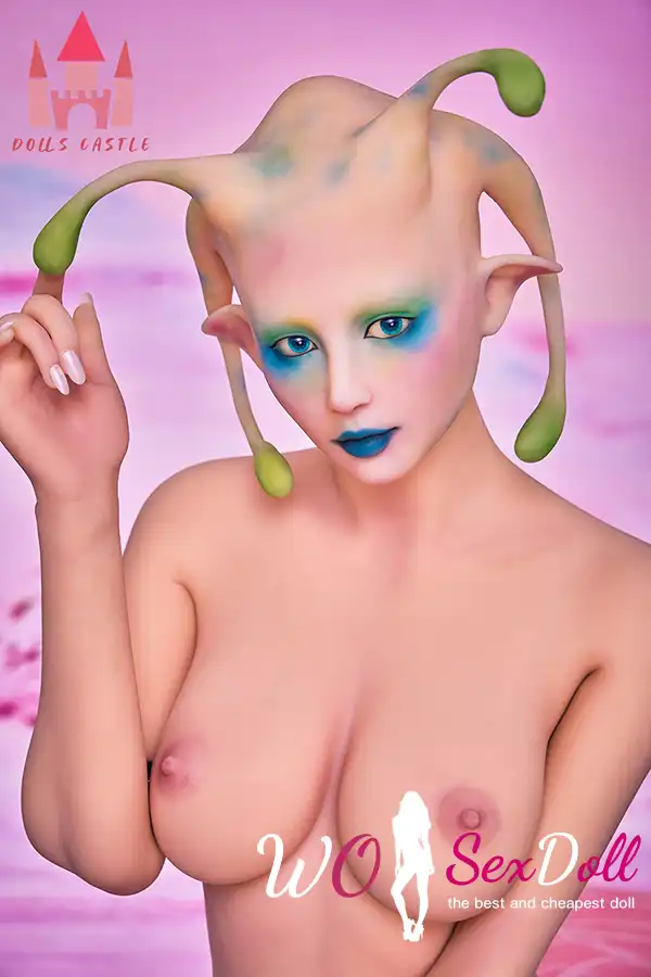 166cm 5ft4 TPE Alien Queen D Cup Chest Tiny Waist Sex Doll #A2 Head with 4 Antenna