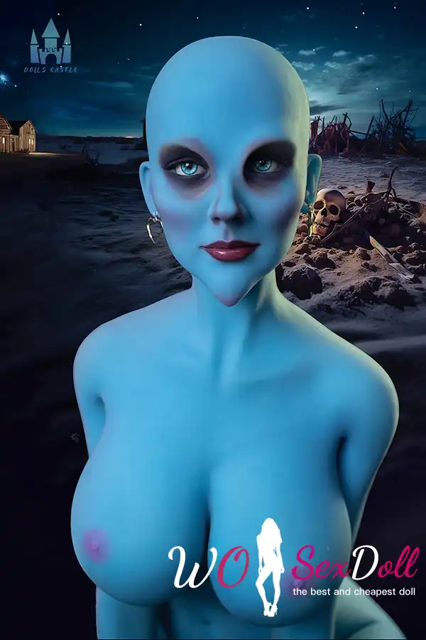 170cm 5ft5 TPE Blue Skull G Cup Bust Gaunt Figure Sex Doll #A12 Head