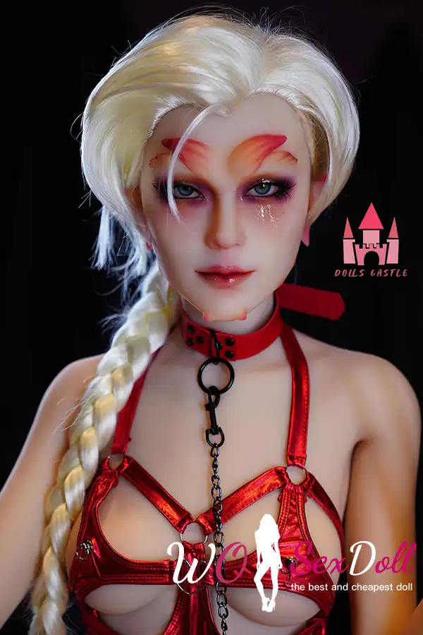 170cm 5ft5 TPE Cosmic Girl Dainty Chest Lean Figure Blonde Sex Doll #A8 Head