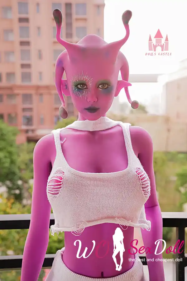 170cm 5ft5 TPE Intergalactic Purple Skin Full Bust Svelte Body Sex Doll #A2 Head