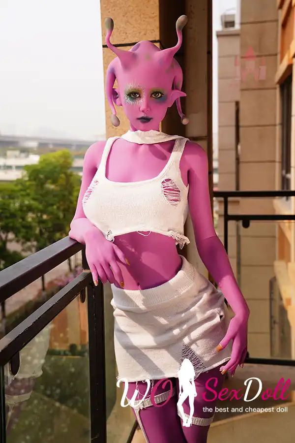 170cm 5ft5 TPE Intergalactic Purple Skin Full Bust Svelte Body Sex Doll #A2 Head