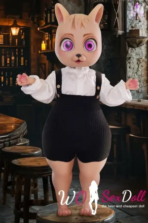 92cm 3ft Silicone Petite Breast Bear Fluffy Ears Sex Doll