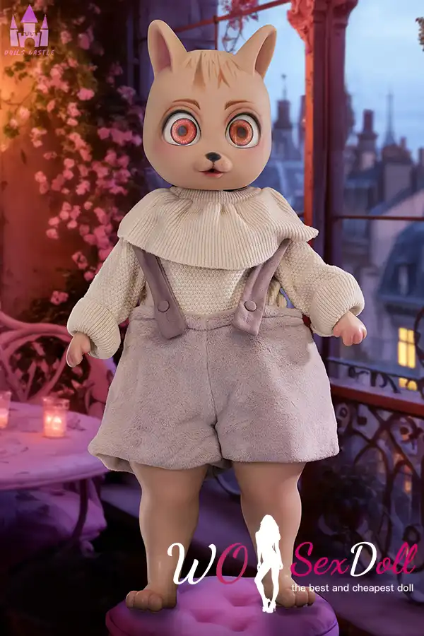 92cm 3ft Silicone Petite Breast Bear Fluffy Ears Sex Doll