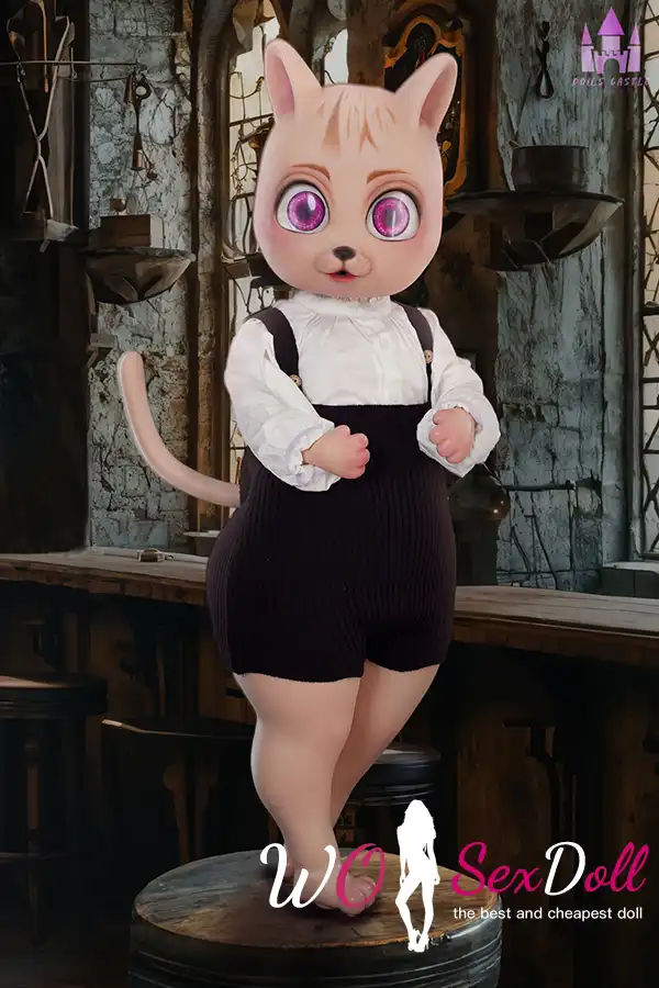 92cm 3ft Silicone Petite Breast Bear Fluffy Ears Sex Doll