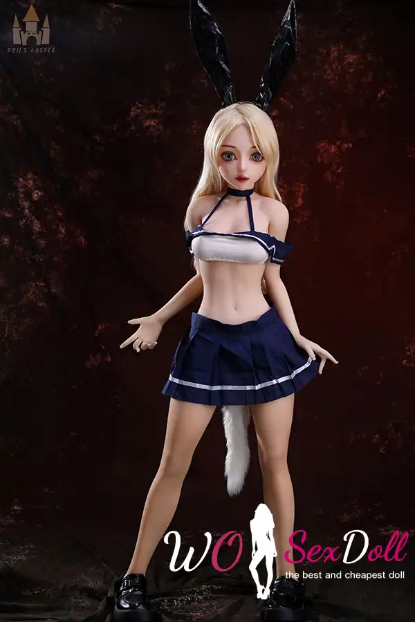 144cm 4ft7 TPE Petite Chest Slim Figure Golden Sex Doll #DC18 Head