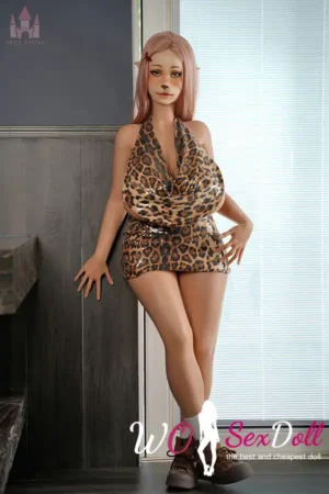 150cm 4ft9 TPE Leopard Face Massive Boobs Hourglass Shape Sex Doll #SZ7 Head