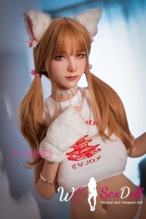 158cm 5ft2 Silicone Cat Ear Busty Big Butt Teen Sex Doll #AB25 Head