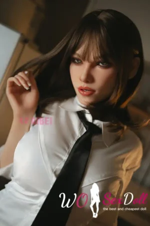 158cm 5ft2 Silicone Schoolgirl F Cup Petite Waist Black Hair Sex Doll #AB23 Head