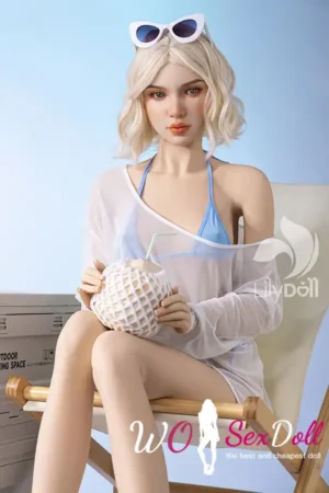 166cm 5ft4 Silicone Silver Hair Perky Breast Slim Body Sex Doll #LH034A-A Head