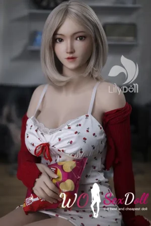 168cm 5ft5 Silicone Busty Silver Haired Alluring Form Sex Doll #LH031AA Head
