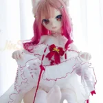 140cm 4ft6 Silicone Cat Girl Ample Bust Red Hair Lolita Sex Doll #Y001 Head