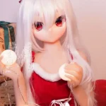146cm 4ft7 TPE Anime Cute Santa Girl Sliver Hair Sex Doll #Y002 Head