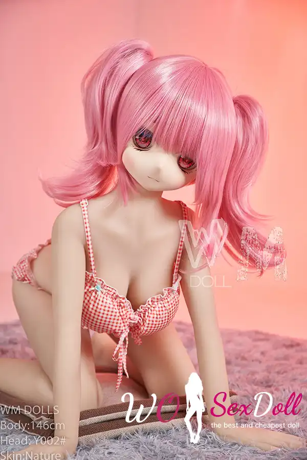 146cm 4ft7 TPE Anime Small Chest Pigtails Loli Bikini Sex Doll #Y003 Head