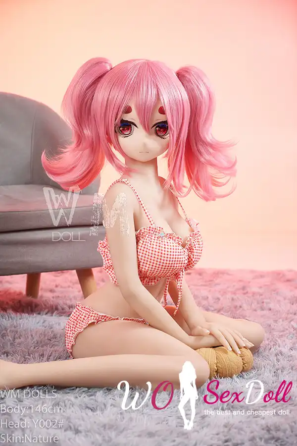 146cm 4ft7 TPE Anime Small Chest Pigtails Loli Bikini Sex Doll #Y003 Head