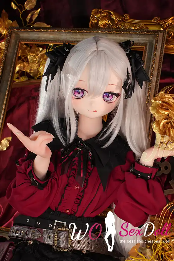 150cm 4ft9 TPE Anime Gothic Vampire Lolita Ashen Hair Sex Doll #Y012 Head