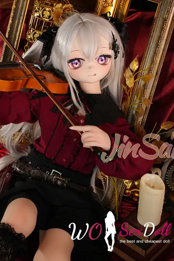 150cm 4ft9 TPE Anime Gothic Vampire Lolita Ashen Hair Sex Doll #Y012 Head