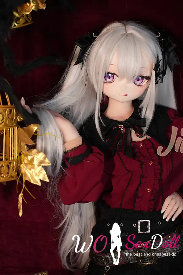 150cm 4ft9 TPE Anime Gothic Vampire Lolita Ashen Hair Sex Doll #Y012 Head