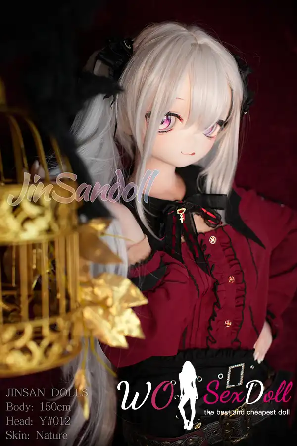 150cm 4ft9 TPE Anime Gothic Vampire Lolita Ashen Hair Sex Doll #Y012 Head