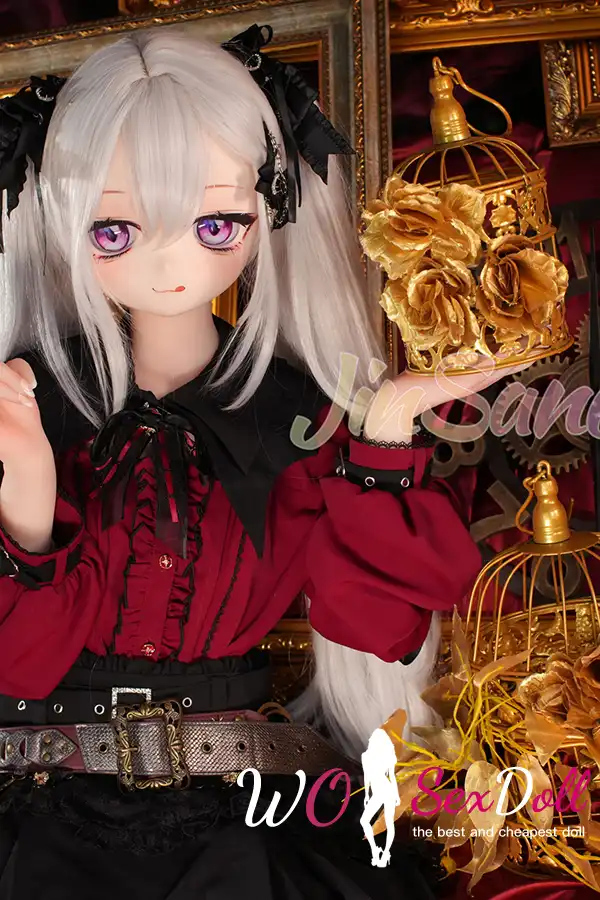 150cm 4ft9 TPE Anime Gothic Vampire Lolita Ashen Hair Sex Doll #Y012 Head