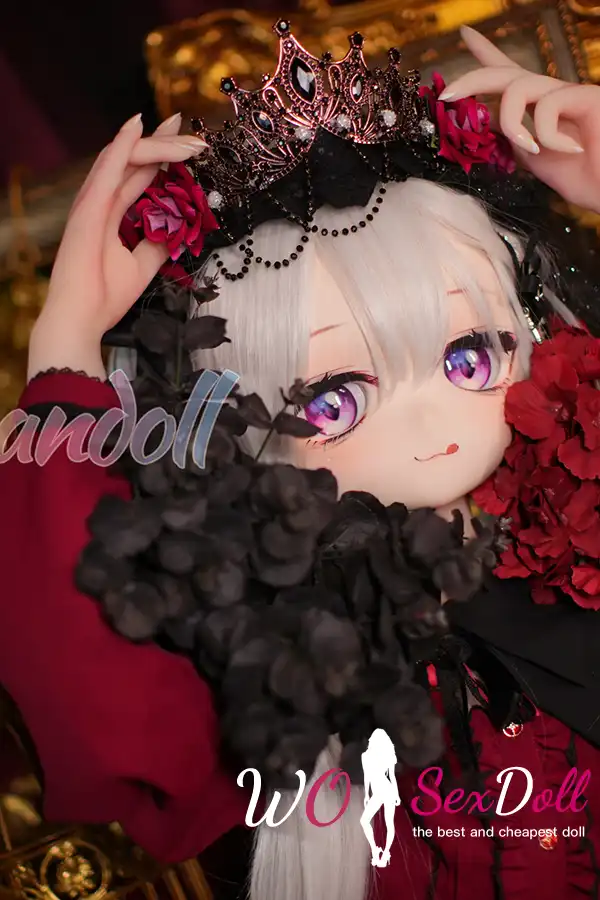 150cm 4ft9 TPE Anime Gothic Vampire Lolita Ashen Hair Sex Doll #Y012 Head