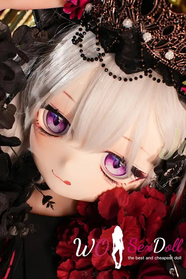 150cm 4ft9 TPE Anime Gothic Vampire Lolita Ashen Hair Sex Doll #Y012 Head
