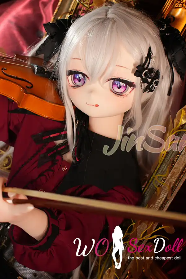 150cm 4ft9 TPE Anime Gothic Vampire Lolita Ashen Hair Sex Doll #Y012 Head