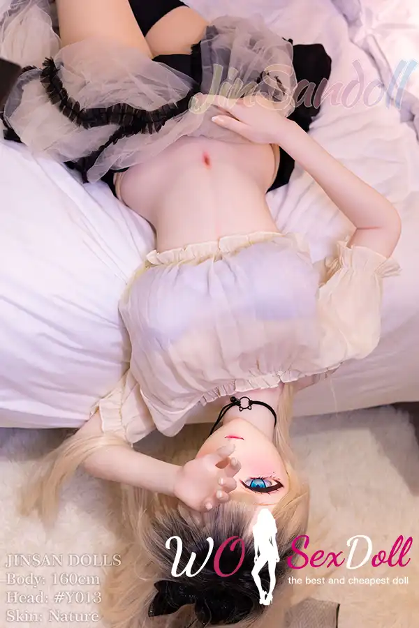 160cm 5ft3 TPE Anime Plump Boobs Thick Hips Golden Sex Doll #Y013 Head