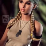 166cm 5ft5 TPE Soldier Girl Slender Figure Blonde Hair Sex Doll #273 Head