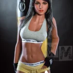 166cm 5ft5 TPE Sport Girl Athletic Body Raven Hair Sex Doll#273 Head