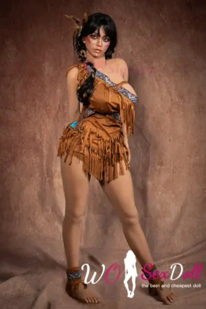 159cm 4ft9 Silicone Ample Bosom Wide Hips Raven Hair Sex Doll #SG3 Head in Stock (US Only)