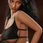 159cm 4ft9 Silicone Full Figure Dark Skin Raven Hair Sex Doll #SG5 Head in Stock (US Only)