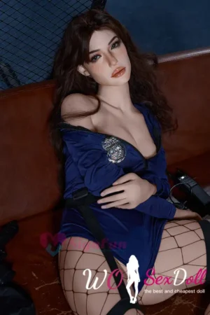 163cm 5ft3 Silicone Policewomen Chubby Bust Big Butt Black Sex Doll #SG1 Head in Stock (US Only)