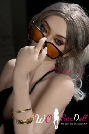 164cm 5ft4 Silicone Big Breast Chubby Hips Brunette Sex Doll #SG6 Head in Stock (US Only)