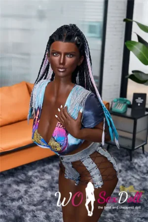 Exotic Ebony Curvy Babe Silicone Sex Doll H Cup