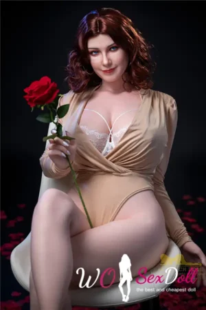 Romantic Lady with Rose Silicone Sex Doll H Cup