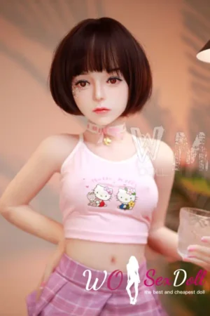 146cm 4ft8 TPE B Cup Slim Body Short Hair Sex Doll #296 Head