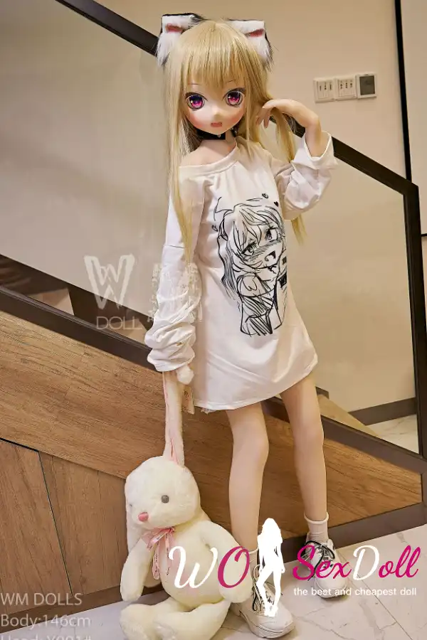 146cm 4ft8 TPE Lush Bust Blonde Hair Sex Doll #Y001 Head